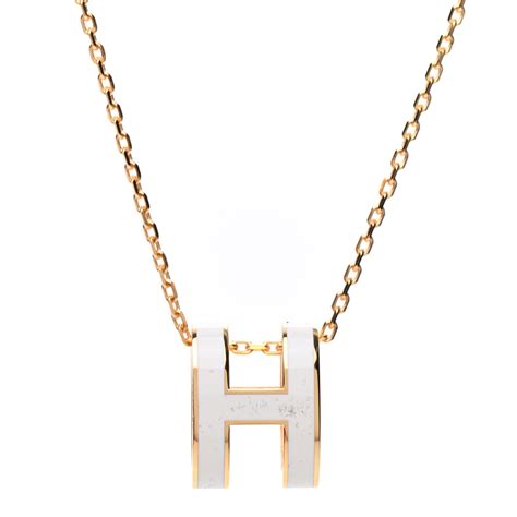 hermes h pop necklace white|hermes pop h necklace price.